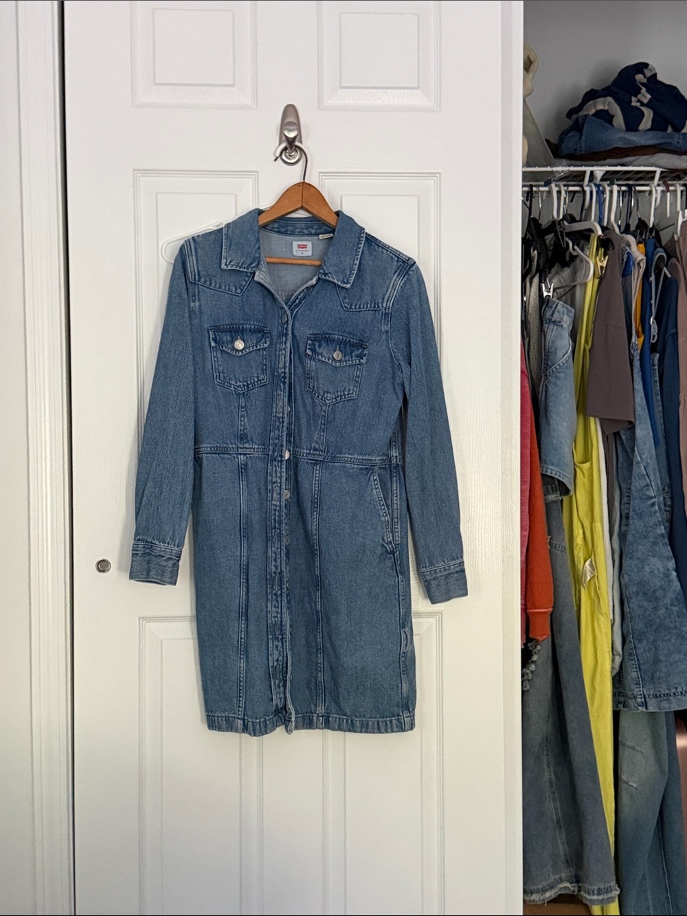Levi's Medium Blue Denim Trench Jacket